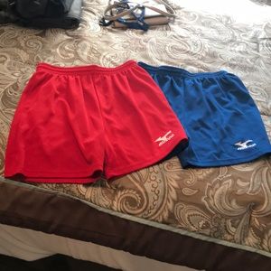 Pair of women’s basketball mizuno shorts
